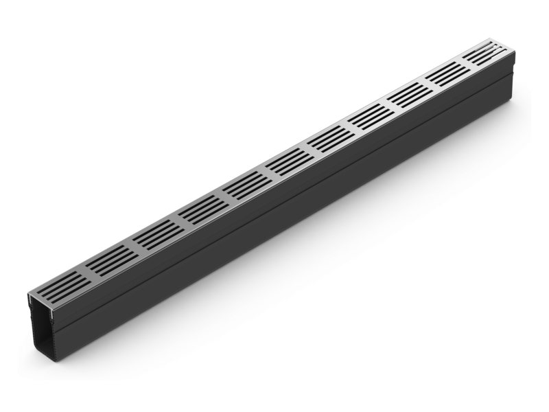 Slimline Rinnenelement Mit Rost Silber