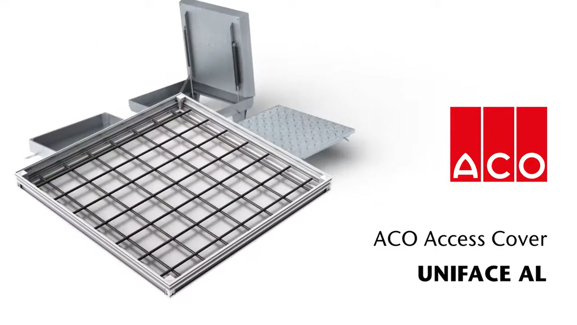 Instalação de tampas de esgoto ACO UNIFACE