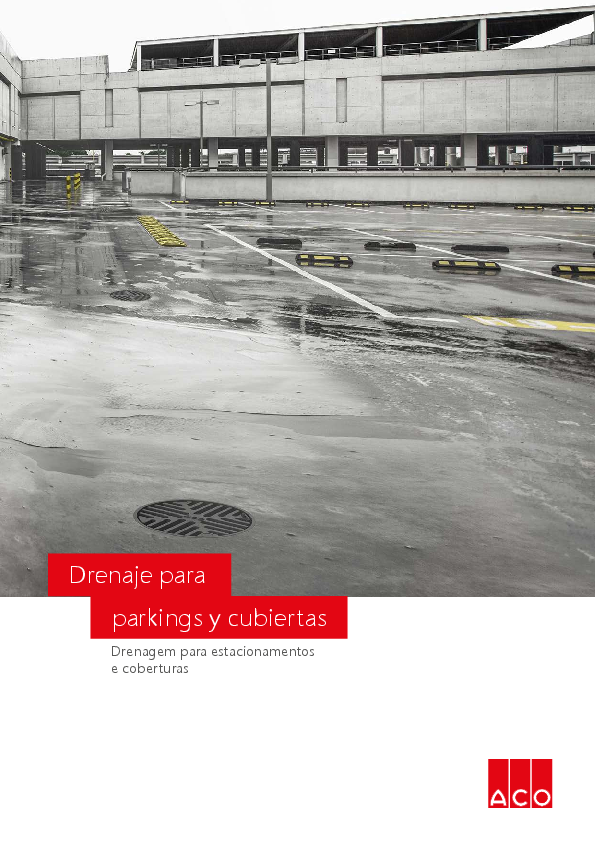 Drenagem de parques de estacionamento e telhados
