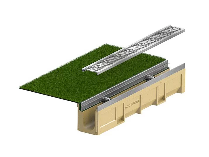 Aco Caniveau Droit Avec Grille Passerelle Lw100k 1