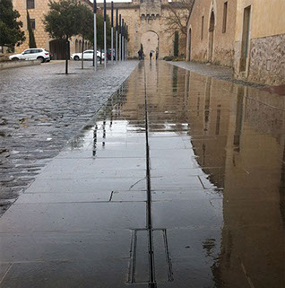 ACO en la plaza del Monasterio de Poblet