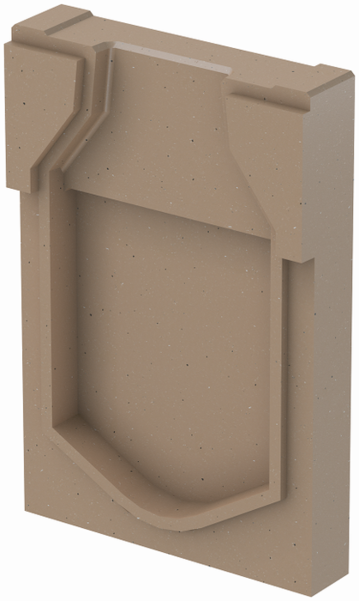 Render de la tapa inicio para el canal MONOBLOCK RD300V L40 A400 H600 en homgión polímero.