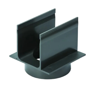 Render Conector Saida Vertival Ø80 ACO Slimline Plastico (Threshold)