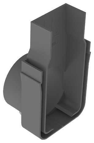 Render Tampa Final con Saida Ø050 ACO Slimline Plastico (Threshold)