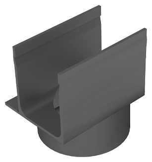 Render Adaptador Saida Vertical Excentrica ACO Slimline Plastico Ø110 (Threshold)