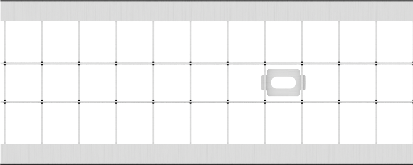 Render Reja Entramada 33x33 B125 para Canal Xtraline C 100