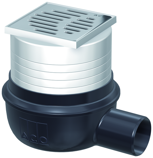 Render do conjunto ACO Easyflow 25050577 que consiste no corpo com grelha 25007711 e fundo 25050500.