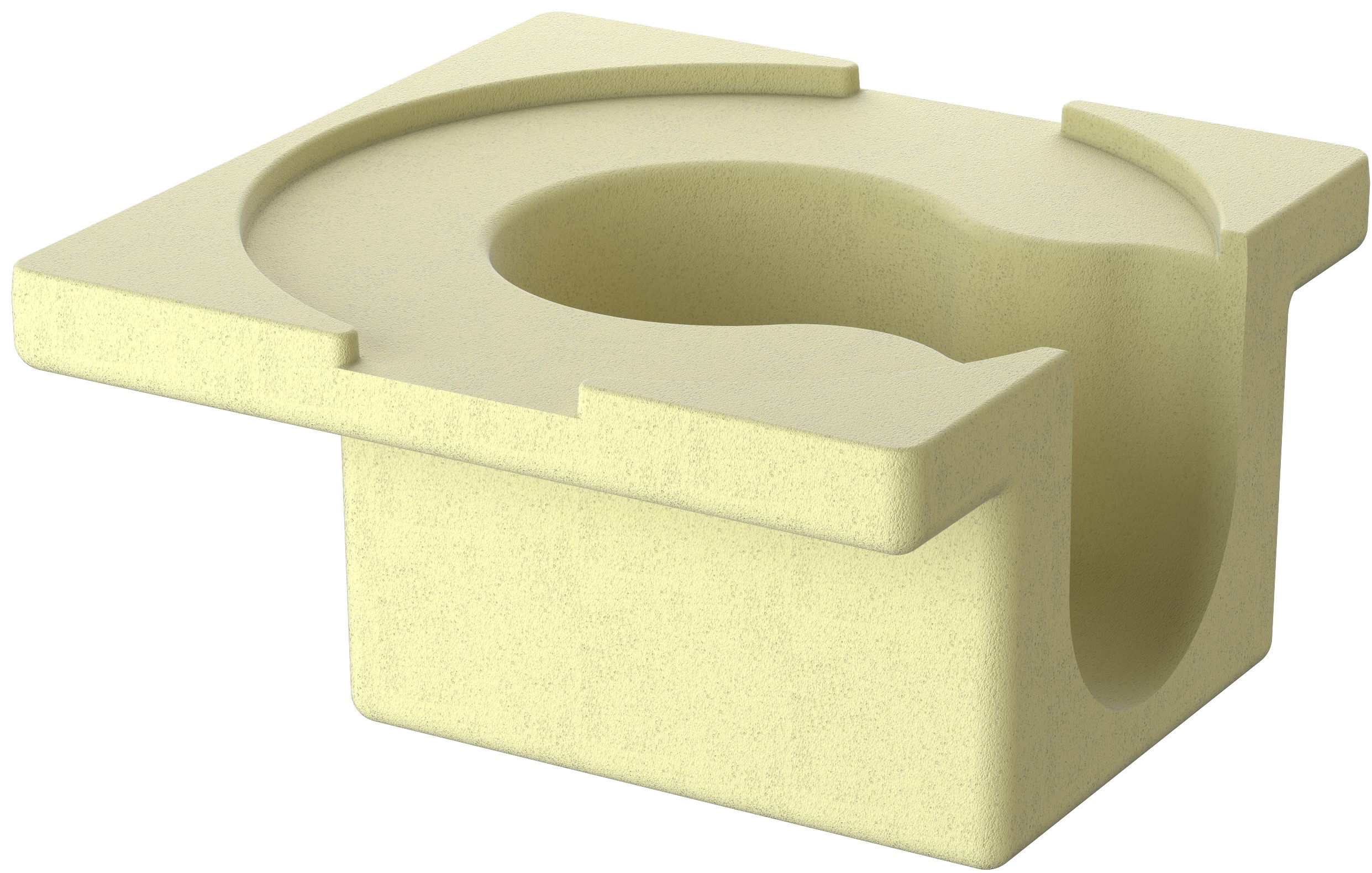 Render do isolamento de poliuretano para fundo sumidouro de coberturas ACO GRAVITY com saída horizontal DN100 ref.70403102