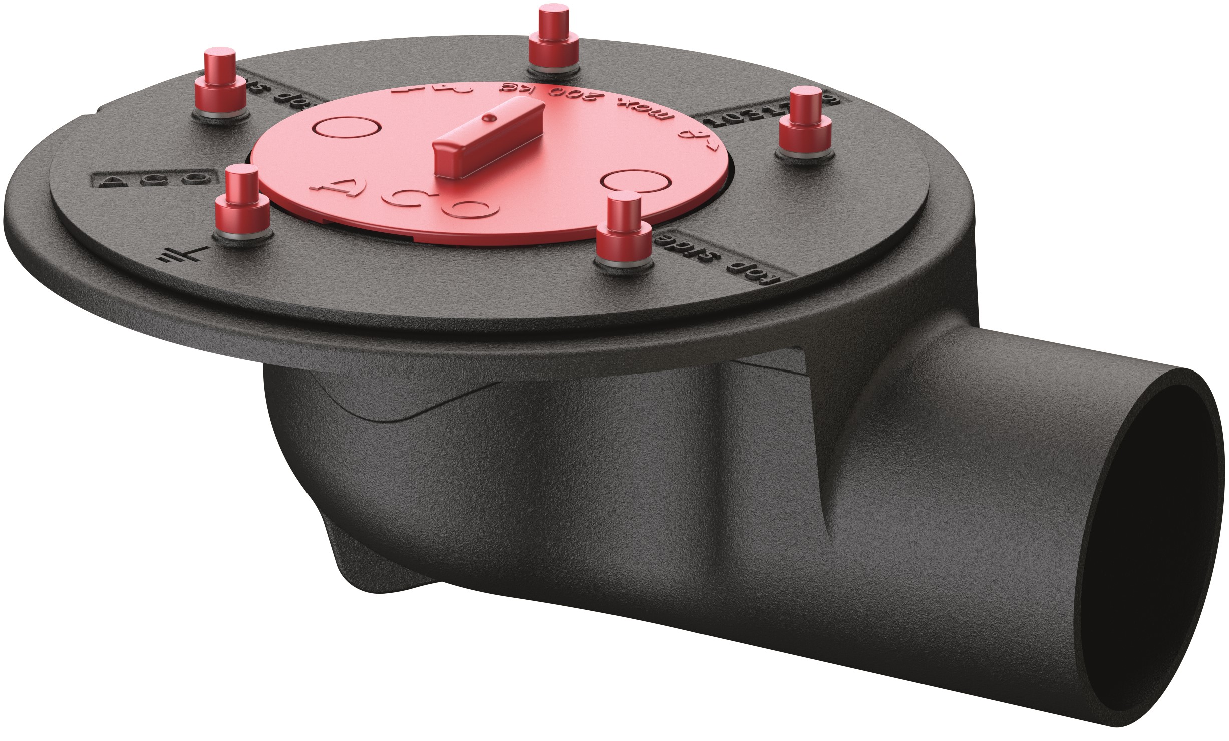 Corpo de ralo não sifonado para coberturas em ferro fundido modelo ACO GRAVITY para impermeabilização com saída horizontal DN100 ref.70541112