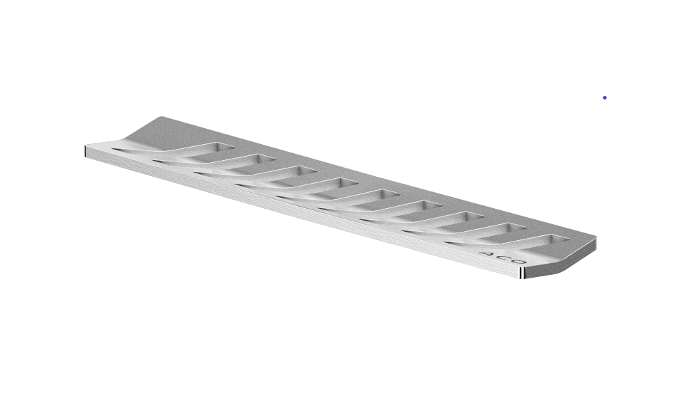 Render grelha Stripes para canal chuveiro Showerdrain S+.