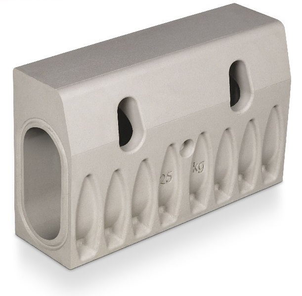 Render do canal KERBDRAIN HB305 reto de 500mm de comprimento em betão polímero