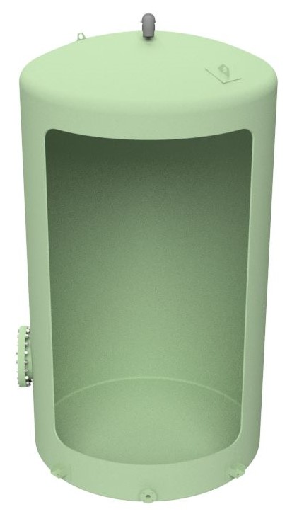 Projeto de tanque de retenção de água de incêndio, formato vertical e instalação em superfície. CVCFP CI.