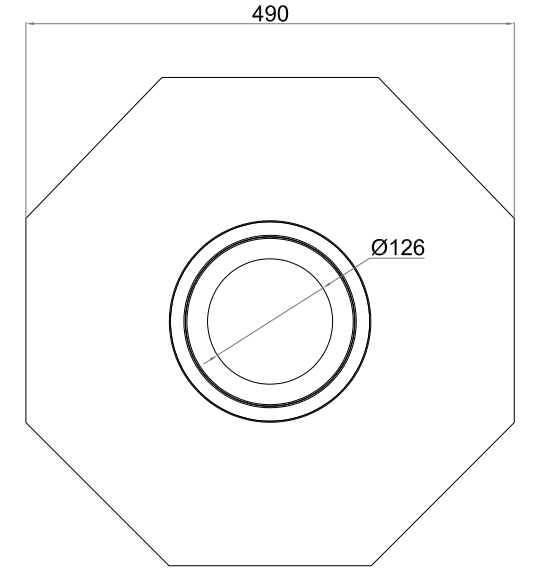 Esquema 2D do artigo ACO Easyflow 20400001 para <br/>impermeabilizaçã.