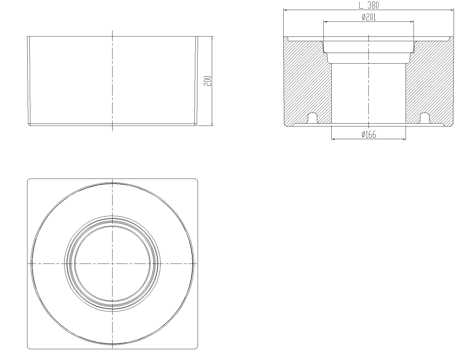70401102_CAD Esquema do Isolamento de poliuretano para corpo sumidouro de coberturas ACO GRAVITY ref.70401102
