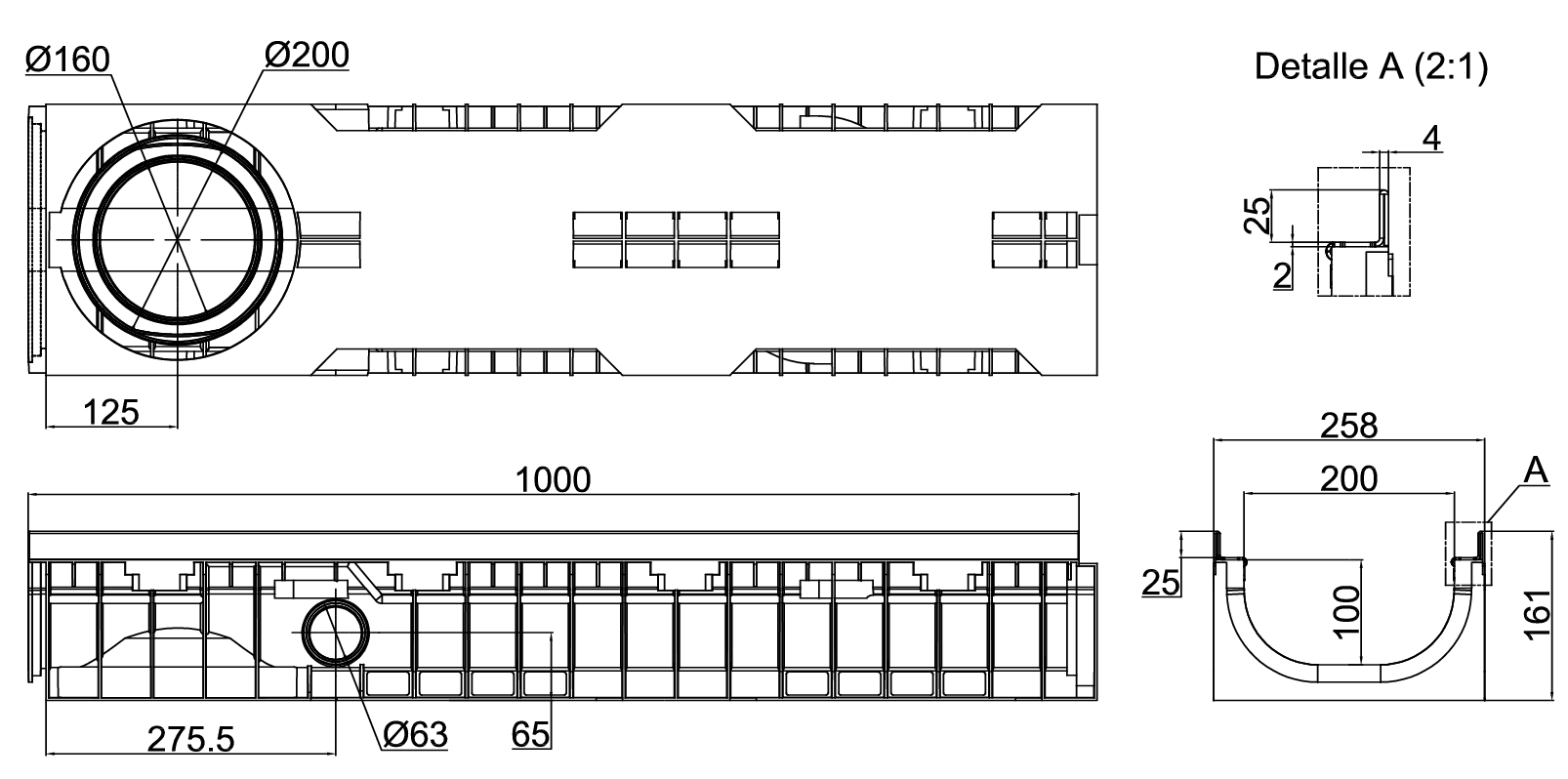 Esquema Canal  Xtraline B 200/100