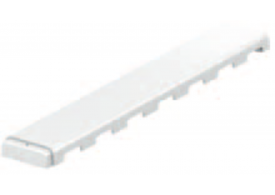 Render de la reja para canal LW125 abierto, reja ranurada en plástico color blanco de dimensiones L1000 A160 H50 recta sin sistema de fijación, clase de carga A15.