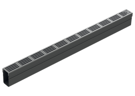 Render Canal ACO Slimline Plastico com Grelha de Aço Inoxidável (Threshold)