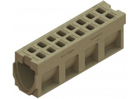 Render del canal MONOBLOCK RD200V 0.0 de hormigón polímero con reja integrada F900