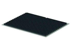 Render del panal Gravel Grid negro, de dimensiones 1200x1600mm H30.