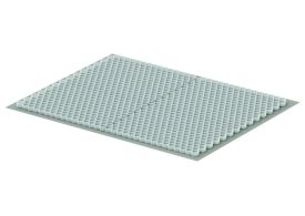 Render do panel Gravel Grid branco, de dimensões 1200x1600mm H30.