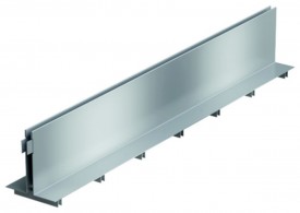 Render de la reja para canal N 150/SELF 200, reja brickslot T H105 en acero galvanizado de dimensiones L1000 A199 H120 sin sistema de fijación, clase de carga B125.