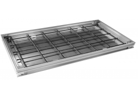 Render de la tapa TOPTEK RE 1.0 no asistida de medidas exteriores 500x500mm y altura 50, clase de carga peatonal