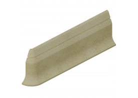 Render do rodapés de proteção KERB PB PLAIN, peça para acabamento esquerdo de L565 H200 en betão polimérico