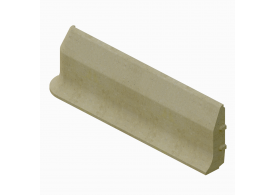 Render do rodapés de proteção KERB PB PLAIN, peça para acabamento esquerdo de L565 H200 en betão polimérico