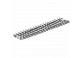 Render de la reja para canal Modular 125, reja frameless en acero inoxidable AISI304 de dimensiones L500 A125 H20/30 sin sistema de fijación, clase de carga C250.
