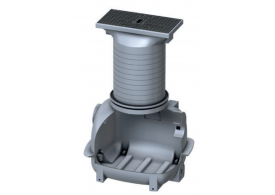 Render del decantador enterrado COALISATOR-P ST150 de polietileno de alta densidad (HDPE).