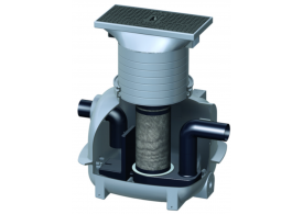 Render del separador de hidrocarburos enterrado COALISATOR-P NST de polietileno de alta densidad (HDPE).