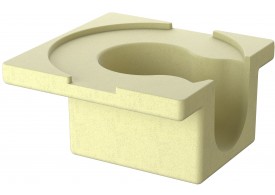 Render do isolamento de poliuretano para fundo sumidouro de coberturas ACO GRAVITY com saída horizontal DN100 ref.70403102