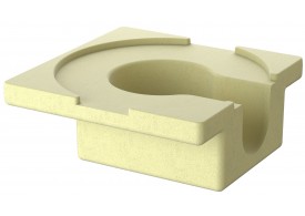 Render do isolamento de poliuretano para fundo sumidouro de coberturas ACO GRAVITY com saída horizontal DN70 ref.70403402