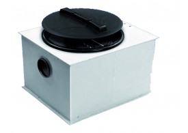 Render del separador de grasas biológico aéreo FSP NS2 de polietileno,  de dimensiónes L610 A520 H440