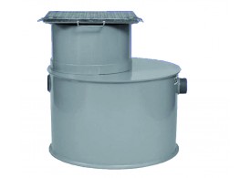 Render del separador de grasas biológico enterrado BGP NS2 de polipropileno,  de dimensiónes Ø650 H458 DN/OD 110.