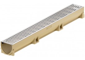 Render Canal Self100 e Grelha Quadrato Inox