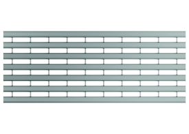 Render Grelha Barra Longitudinal 8mm para Canal MD100 B125