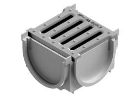 Render do Kit 4ALL Conexão 4 pontos cinza c/ Grelha HDPE A15