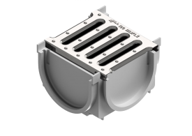 Render do Kit 4ALL Conexión 4 lados gris c/ Reja Galva A15