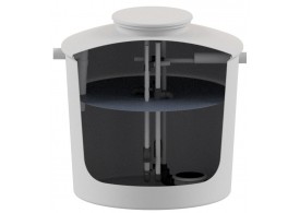 Render SBREM em formato de tanque vertical e enterrar.