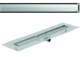 Render 3D canal Showerdrain -C 2.0 com flange S/H DN50 H:69-140mm com sifão de 25mm e grelha MASSIVE com tela CD000883 // CD000884 // CD000885 // CD000886 // CD000887 // CD000888 // CD000889