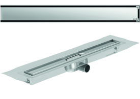 Render 3D canal Showerdrain -C 2.0 com flange S/H DN50 H:92-140mm com sifão de 50mm e grelha MASSIVE com tela CD000873 // CD000874 // CD000875 // CD000876 // CD000877 // CD000878 // CD000879