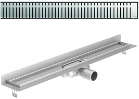Render 3D canal Showerdrain -C 2.0 con marco trasero S/H DN50 H:69-140mm con sifon de 25mm y reja PIANO sin tela CD000624 // CD000625 // CD000626 // CD000627 // CD000628 // CD000629 // CD000630