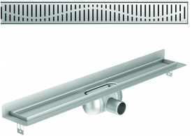 Render 3D canal Showerdrain -C 2.0 con marco trasero S/H DN50 H:92-140mm con sifon de 50mm y reja WAVE sin tela CD000043 // CD000044 // CD000045 // CD000046 // CD000047 // CD000048 // CD000049
