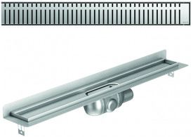 Render 3D canal Showerdrain -C 2.0 con marco trasero S/H lateral derecha DN50 H:92-140mm con sifon de 50mm y reja PIANO sin tela CD000617 // CD000618 // CD000619 // CD000620 // CD000621 // CD000622 // CD000623