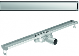 Render 3D canal Showerdrain -C 2.0 sin alas S/H DN50 H:69-140mm con sifon de 25mm y reja MASSIVE sin tela CD000554 // CD000555 // CD000556 // CD000557 // CD000558 // CD000559 // CD000560