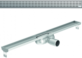 Render 3D canal Showerdrain -C 2.0 sin alas S/H DN50 H:69-140mm con sifon de 25mm y reja SQUARE sin tela CD000218 // CD000219 // CD000220 // CD000221 // CD000222 // CD000223 // CD000224
