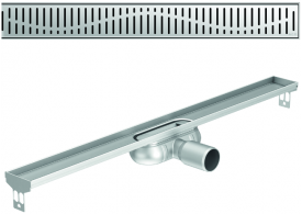 Render 3D canal Showerdrain -C 2.0 sin alas S/H DN50 H:69-140mm con sifon de 25mm y reja WAVE sin tela CD000106 // CD000107 // CD000108 // CD000109 // CD000110 // CD000111 // CD000112