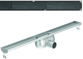 Render 3D canal Showerdrain -C 2.0 sin alas S/H DN50 H:92-140mm con sifon de 50mm y reja RELLENABLE sin tela CD000435 // CD000436 // CD000437 // CD000438 // CD000439 // CD000440 // CD000441