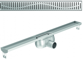 Render 3D canal Showerdrain -C 2.0 sin alas S/H DN50 H:92-140mm con sifon de 50mm y reja WAVE sin tela CD000099 // CD000100 // CD000101 // CD000102 // CD000103 // CD000104 // CD000105